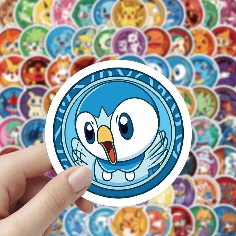 

10/30/50/100pcs Cute Pokemon Badge Cartoon Stickers Decals Toys Waterproof Graffiti Phone Laptop Kawaii Anime Pikachu Sticker