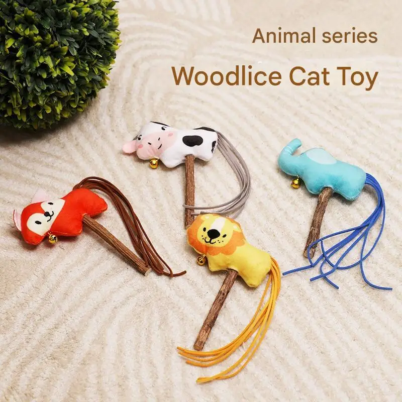 Cat Toy Matatabi Silvervine Stick Teaser Wand Chewing Teeth Cleaning with Catnip Self Entertainment Boredom Relief Kitten PetToy
