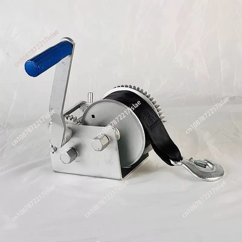 900KG/2.6 Ton Two-Speed Hand Winch, Webbing Winch for Marine Trailer