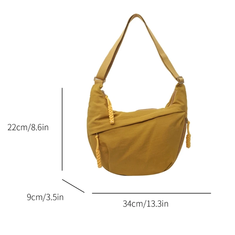 Fashion Shoulder Bags Casual Bags Dumpling Bags Crossbody Bag for Girl Student Large Capacity Nylon Bag