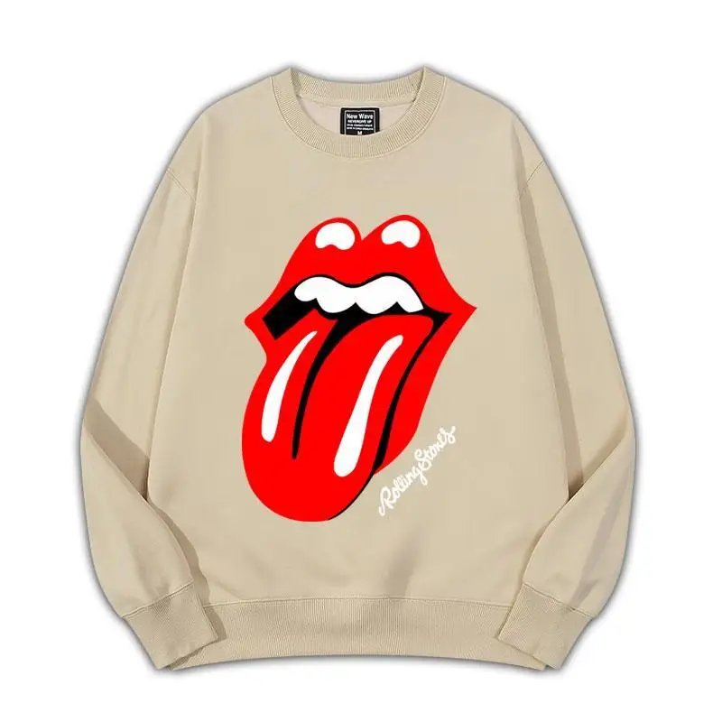 Vintage Heavy Metal Band Punk Rock Clothes Thin Pullover Crew Neck Sweater Men and Women Loose Couple Fashion