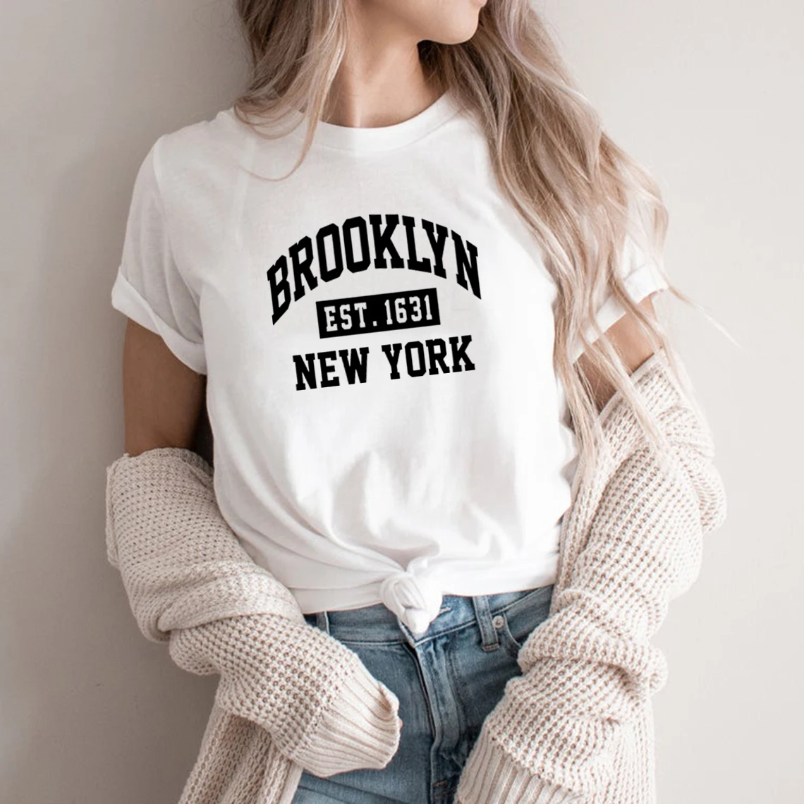 

Brooklyn NYC Letter Graphic T Shirts Brooklyn New York Shirt NY Gift Unisex Casual Streetwear Top Summer Tshirt Short Sleeve Tee