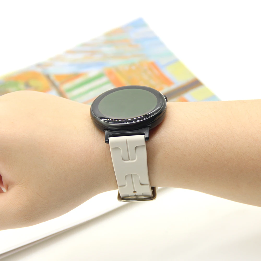 

H-Pattern Strap For Honor Watch Fit Vitality/Elegant Edition Replacement Rubber Bracelet Braided Silicone Sport Watch Band Belt