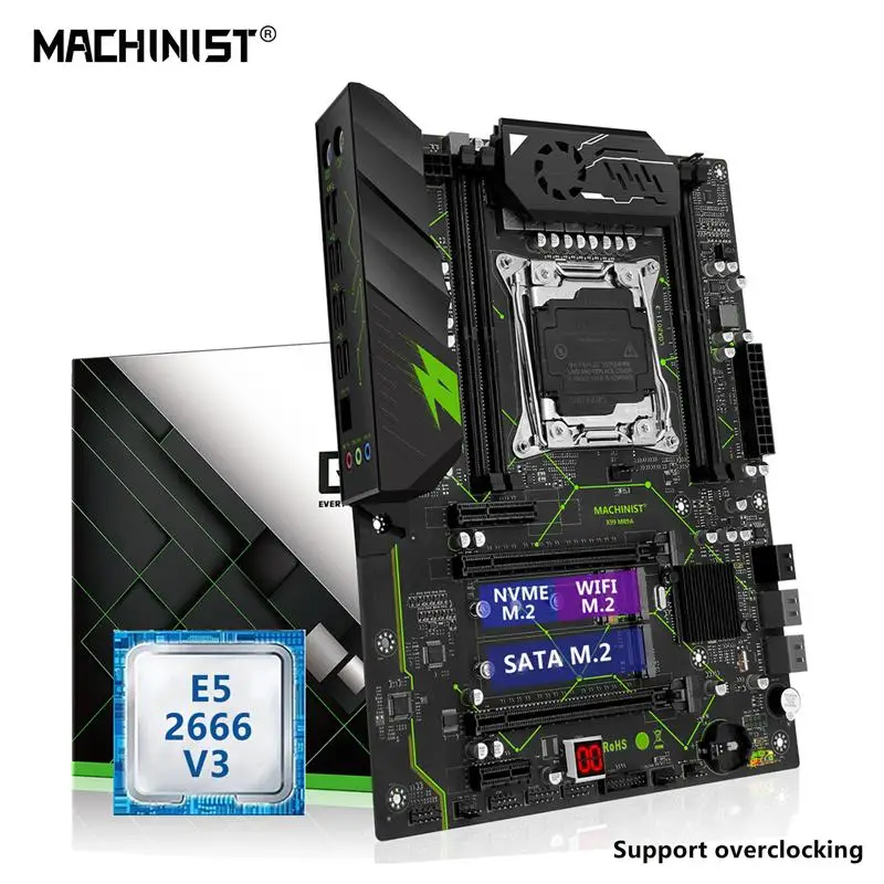 Płyta główna Go MACHINIST X99 LGA 2011-3 z zestawem procesorów Xeon E5 2666 V3 obsługuje DDR4 RAM czterokanałowy X99-MR9A