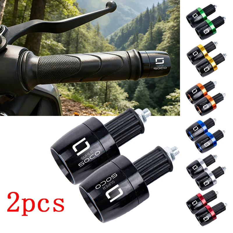 Empuñaduras de manillar de motocicleta de 7/8 "y 22MM, tapones de extremo de tapa de manillar para SUPER SOCO CPx CUx CU TC 50/MAX/WANDER TS TSX 1500 2019-2025