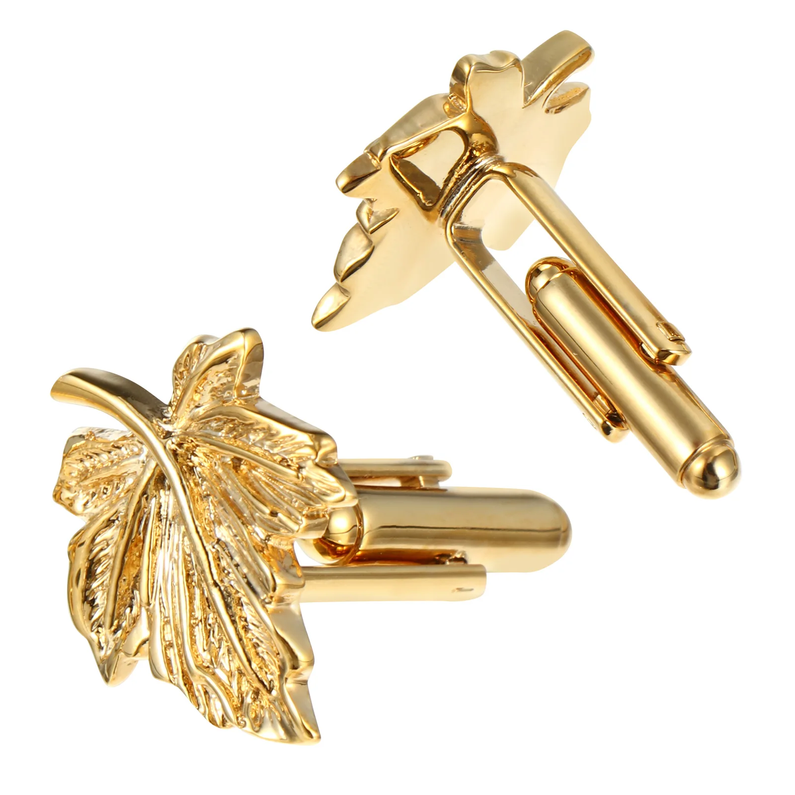 

Maple Leaf Cufflinks Shirt Buttons Clothes Accessories Autumn Studs High Quality Copper Alloy Fashion Design Environmental