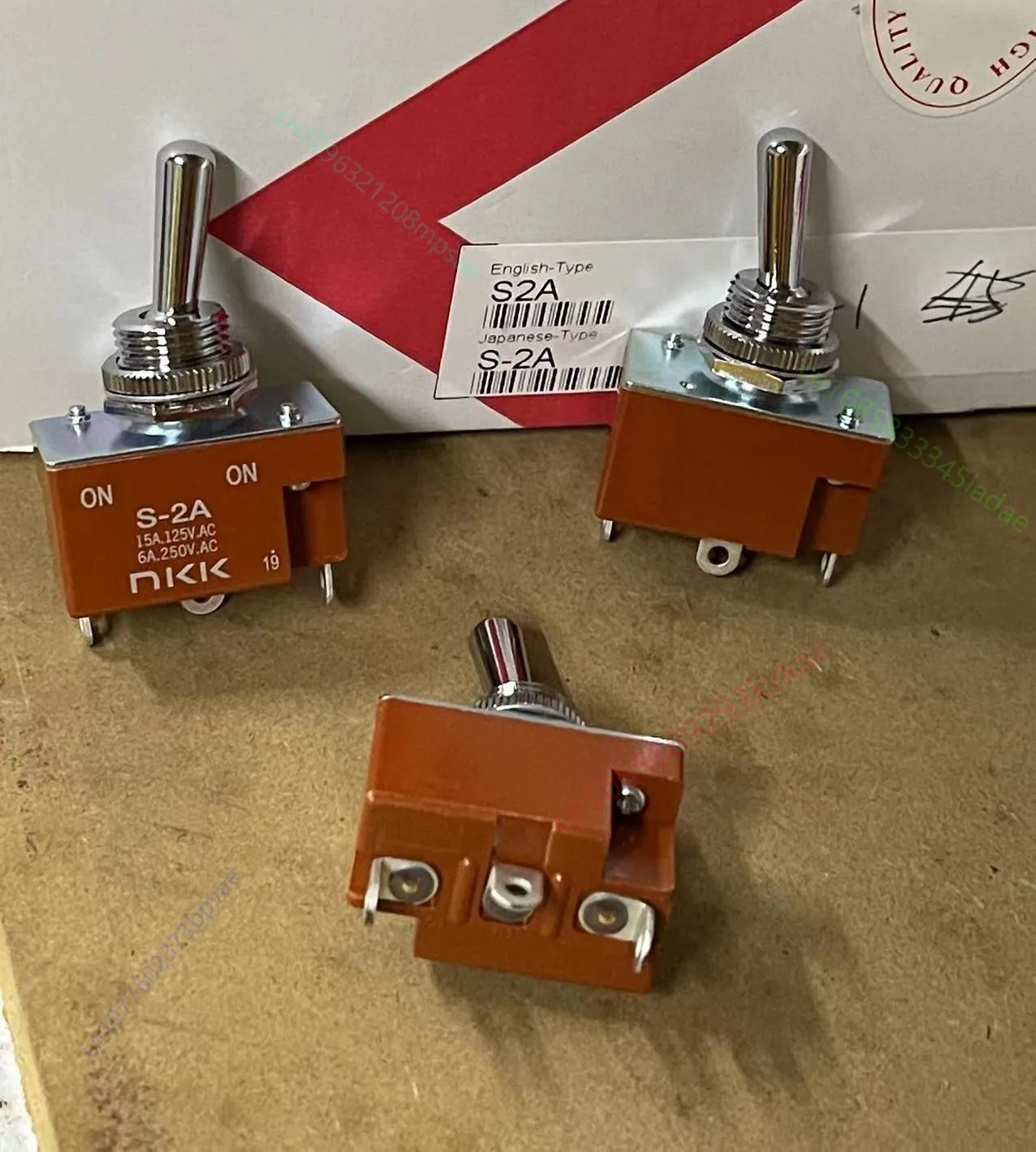 1pcs S-2A original NKK three-legged two-speed self-locking rocker switch knob switch S2A high-current high-capacity 15A