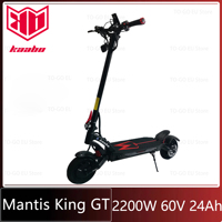 KAABO Mantis King GT 60V 24Ah Central Display 1100W*2 Motor Full Hydraulic Brake 10inch All-terrain Tire Scooter