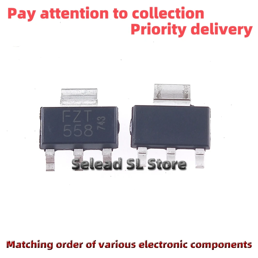 

Free shipping New Original 50pieces/pack MOSFET FZT558TA FZT458TA FZT751TA FZT651TA SOT-223 Bipolar transistor new original