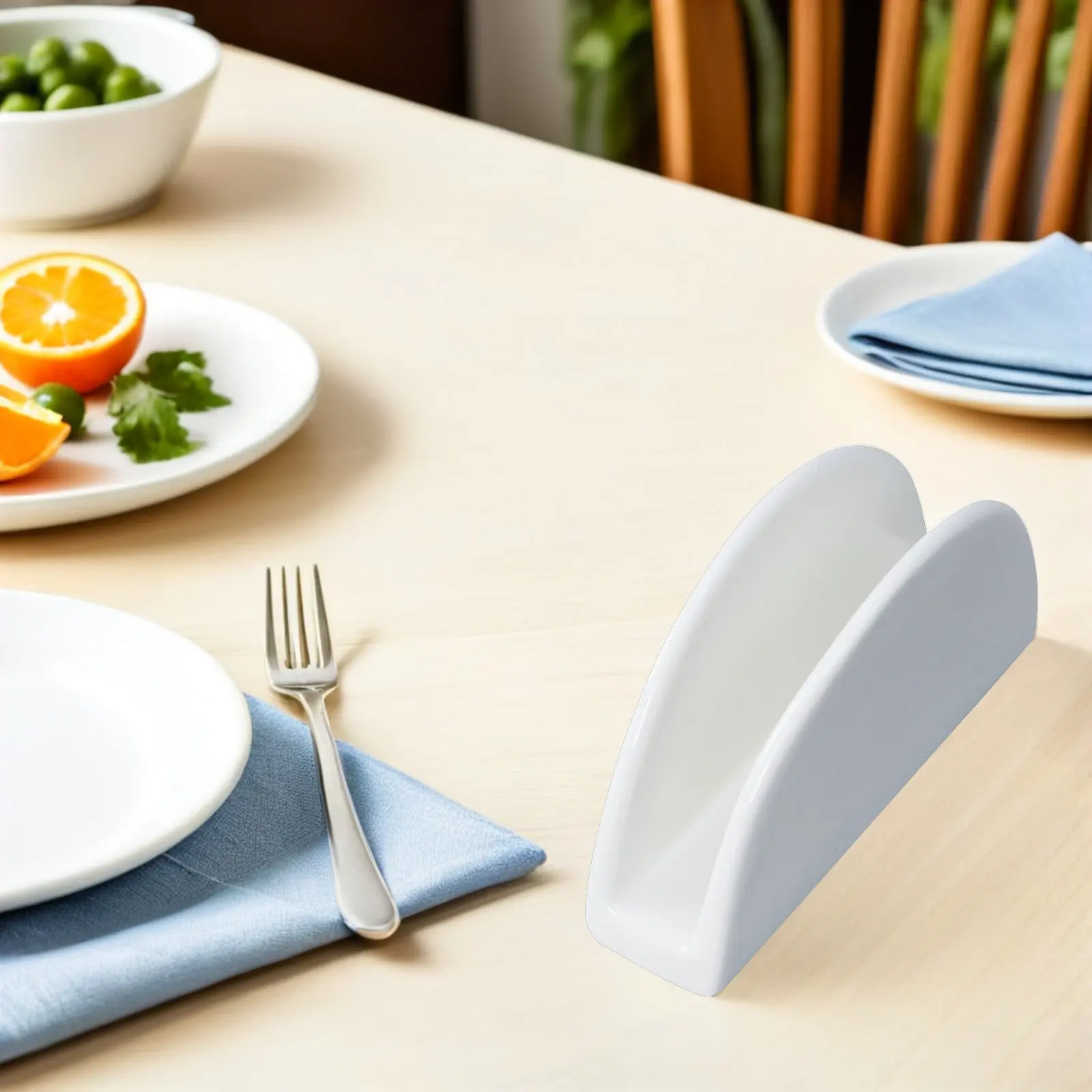 Ceramic Napkin Holder Chic Stylish Tissue Dispenser for Kitchen Restaurant Table Bathroom Paper Tray Decorative Stand view 4