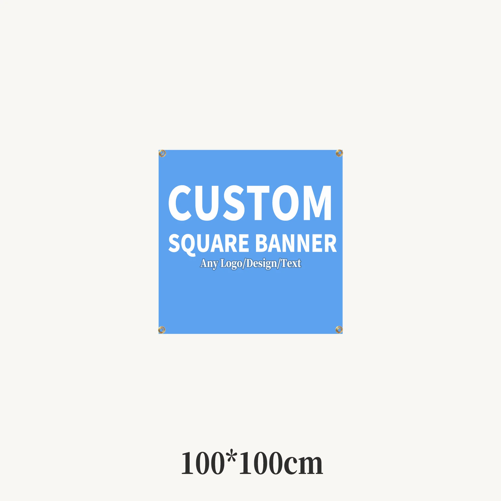 1 Stück individuelles, einseitiges, quadratisches Polyesterbanner mit 4 Ösen zum einfachen Aufhängen, perfekt für die Dekoration von Heimpartys