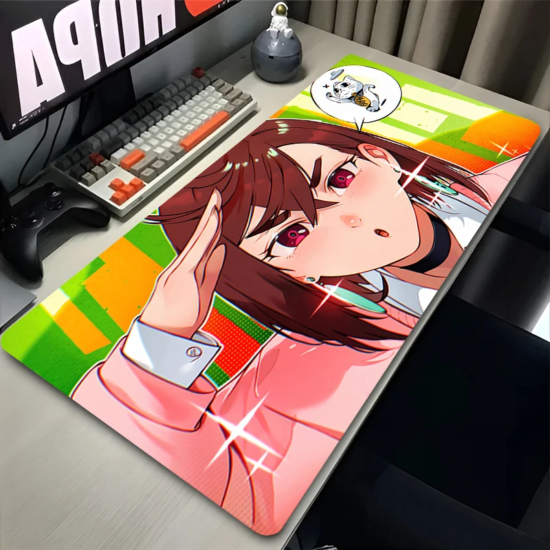 

Mouse Pad Laptop Ayase Momo Takakura Ken Seiko Kawaii Mousepad XXL Dandadan Anime Girl Keyboard Rug PC Gamer Cabinet HD Desk Mat