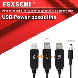 USB Power Boost Line DC 5V To DV 9V / 12V Step Up Module 1M USB Converter Adapter Cable 2.1x5.5mm Plug for Arduino WIFI