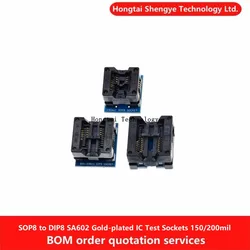 SOP8 SOP16 to DIP8 SA602 Gold-plated IC Test Sockets Conversion Sockets Burn-in Sockets 150/200mil