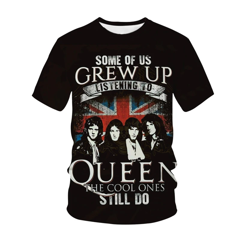 TShirts 3D Print Rock Band Queen Streetwear Men Women Casual Fashion Oversized Short Sleeve T Shirt Kids Tees Tops Clothing