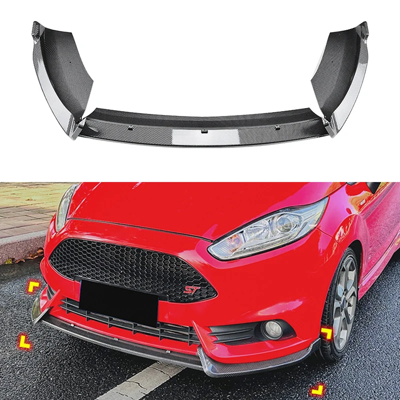 

Передний бампер, спойлер для Ford Fiesta MK6 ST 2012-2017, защита переднего бампера, нижний сплиттер лезвия, Стайлинг автомобиля