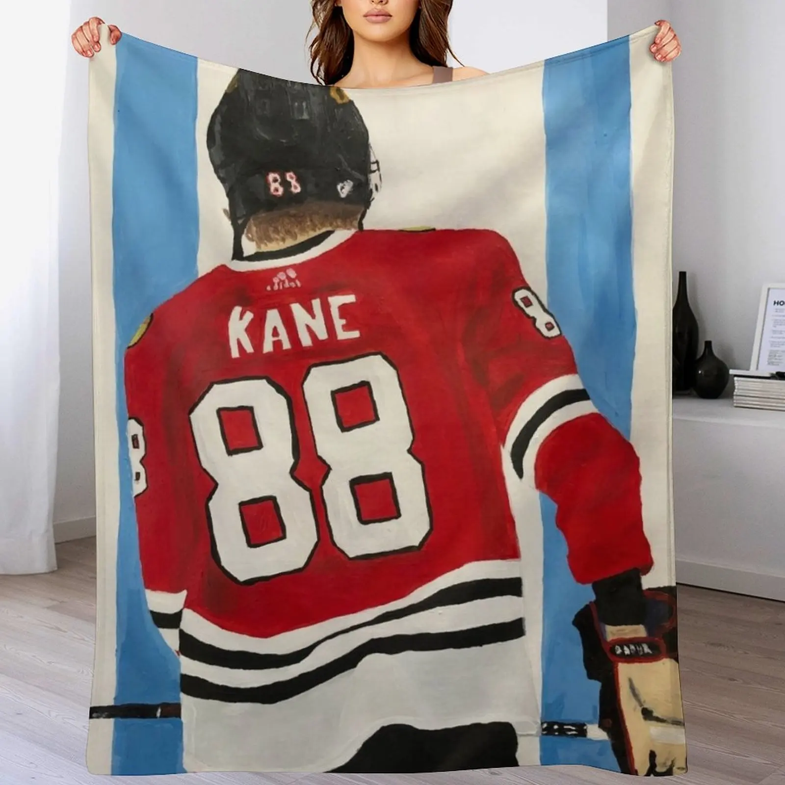 

Patrick Kane Painting Throw Blanket Cozy Warm Blanket for Bed Room Decor