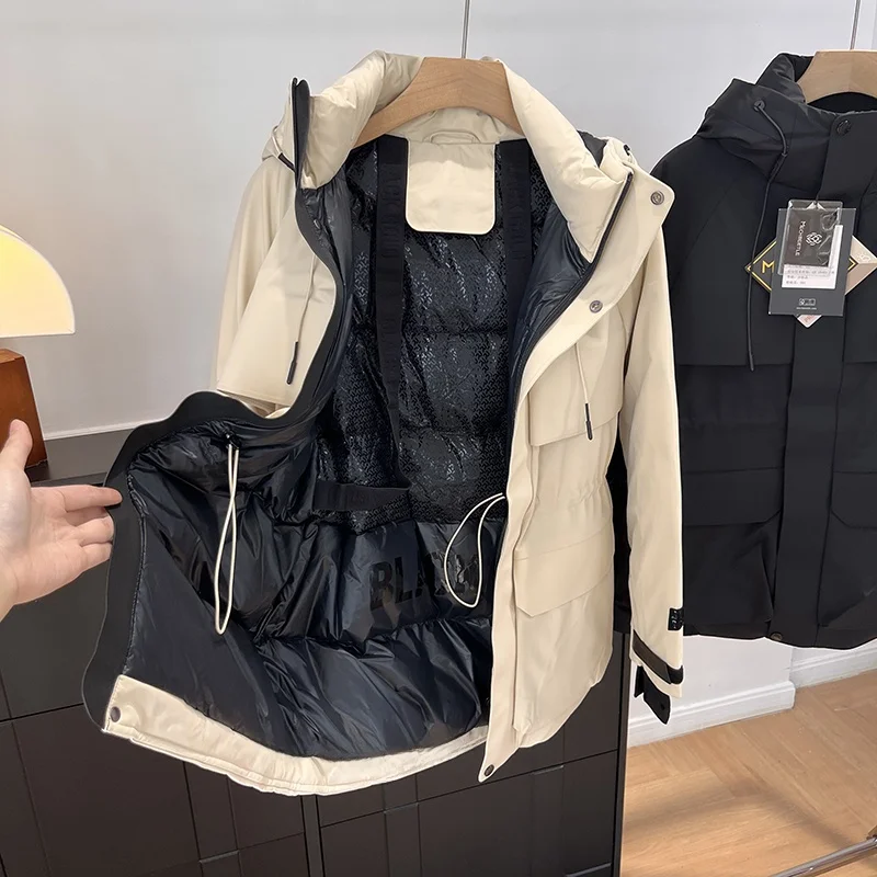 ex مكافحة الرياح مقاوم للماء الأبيض Du أسفل شغل سترة التزلج Jaet تسلق معطف الخصر مقصوص سترة واقية في الهواء الطلق #2