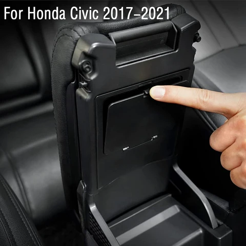 Скрытый ящик для хранения на центральной консоли для Honda Civic 10 2016 2017 2018 2019 2020 2021, хэтчбек Si Coupe Type R, аксессуары