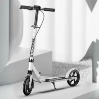 Cityroller, Scooter, Tretroller, Roller, höhenverstellbar, klappbar, mit Handbremse, PU Räder, für Kinder und Erwachsene, Weiß
