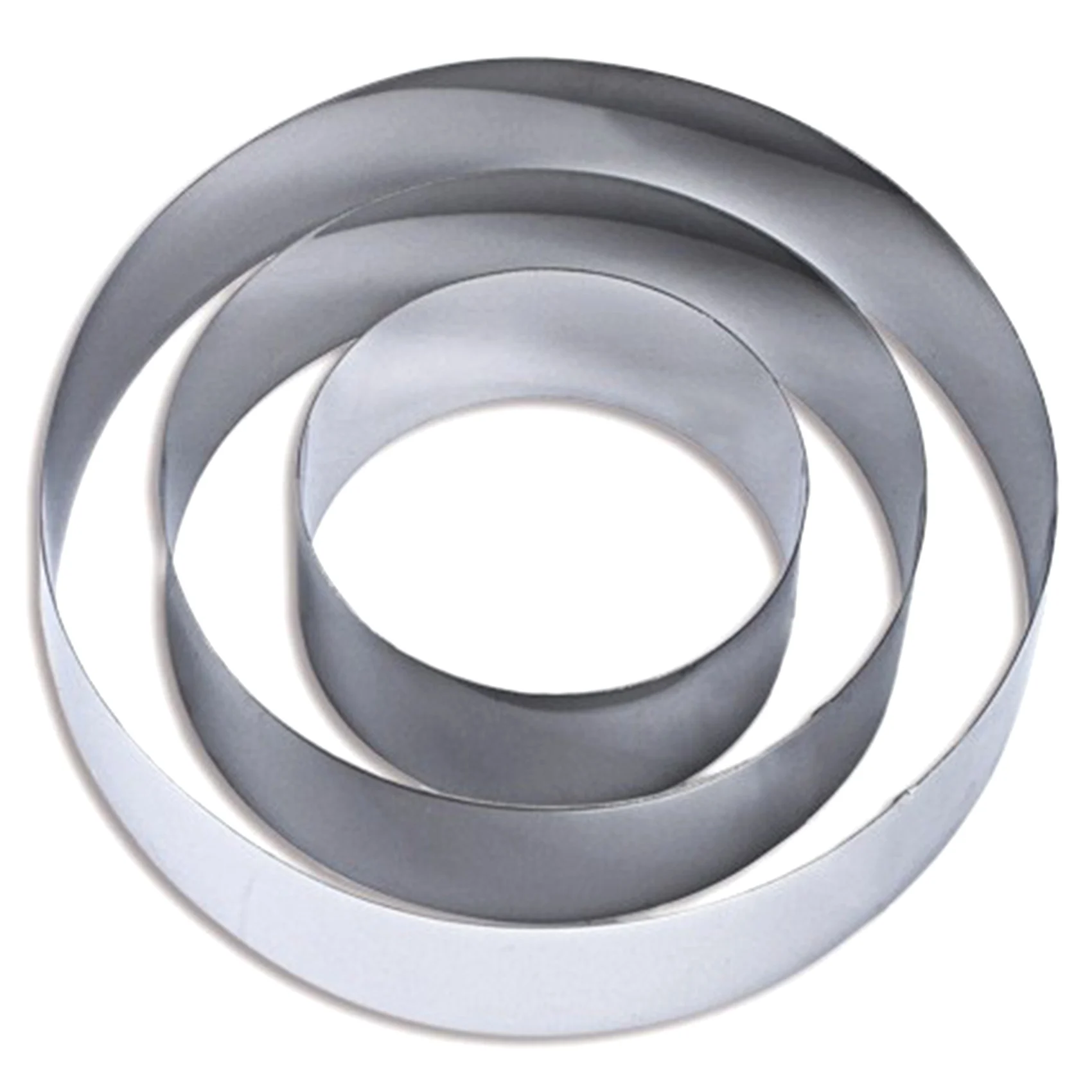 

4/6/8 Inch Round Cake Mold Stainless Steel Baking Tool Cake Ring Set Biscuit Cutter English Muffin Ring DIY Tart Ring