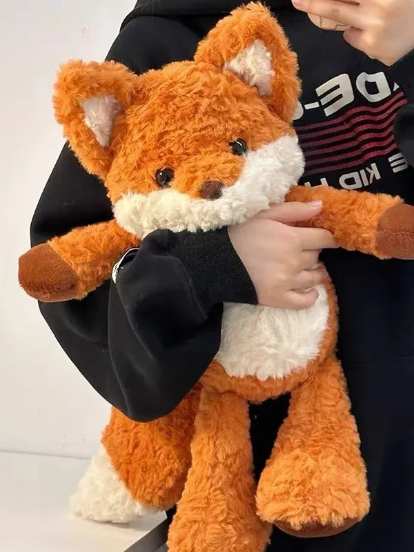 Kawaii Running Fox Doll Pluche Rugzak Leuke Fox Doll Grote Capaciteit Rugzak Draagbare Reizen Decoratieve Tas