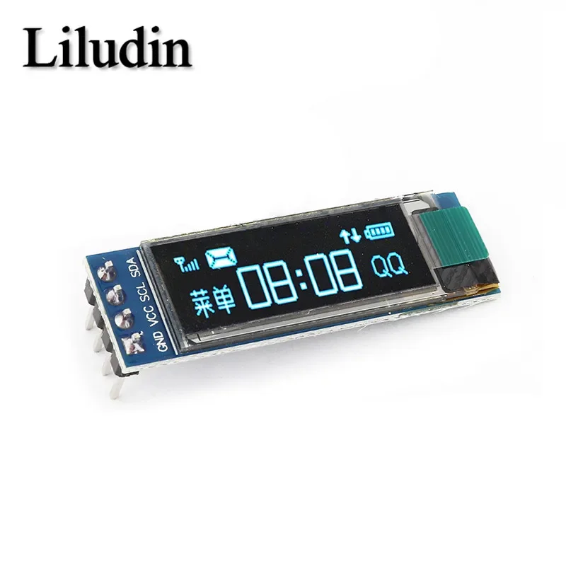 Modulo OLED de 0,91 pulgadas para arduino، modulo de pantalla de 0,91 pulgadas، Blanco/azul، OLED 128x32، LCD LED، SSD1306، IIC،