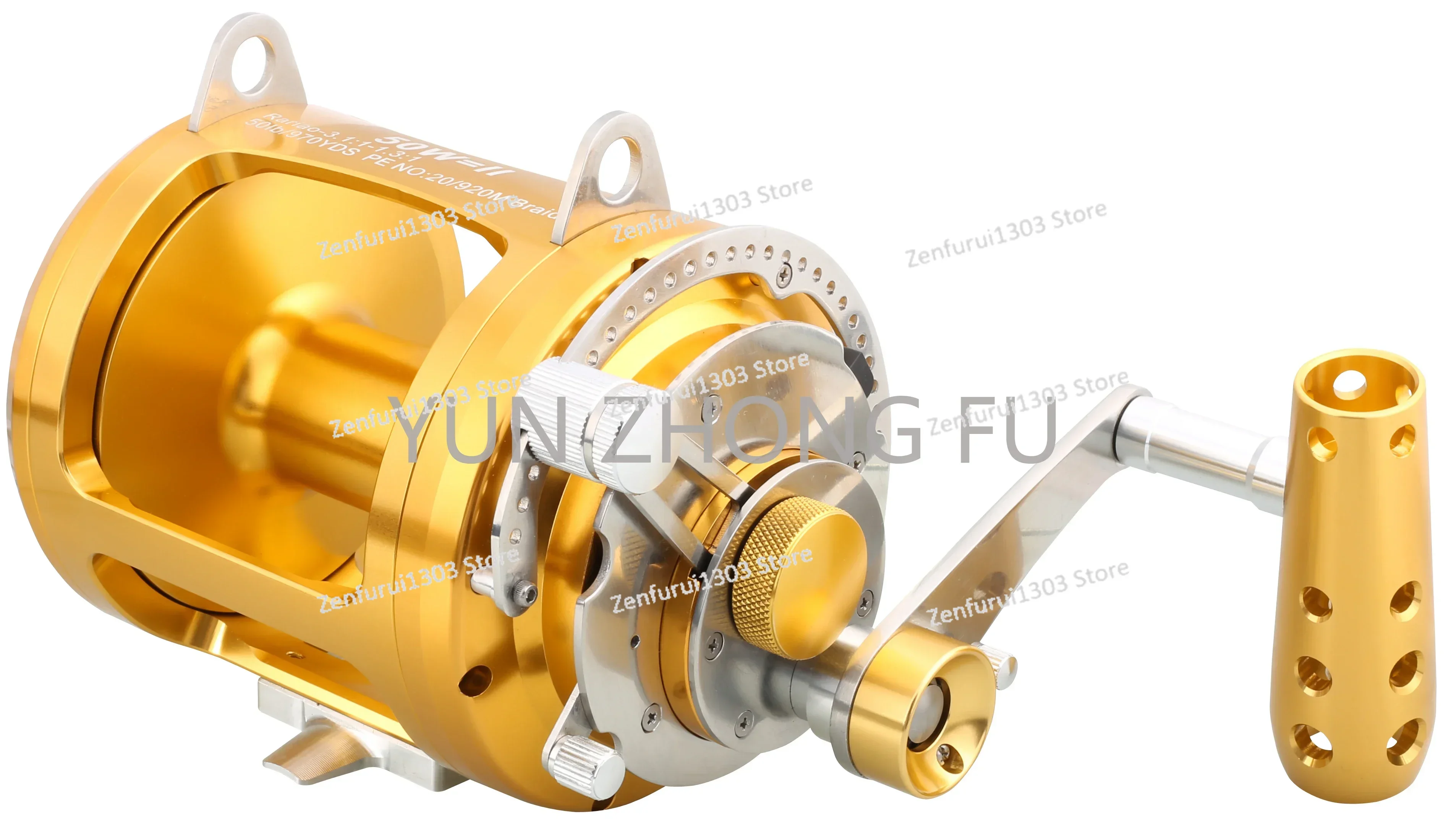 Factory Making Deep Sea Saltwater Carp Bass 20w 30w 50w 80w 2speed Big Game Boat Fishing Reels