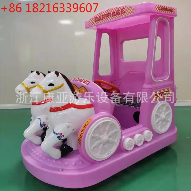 New square children's princess carriage whole body luminous park night market stall amusement bumper car