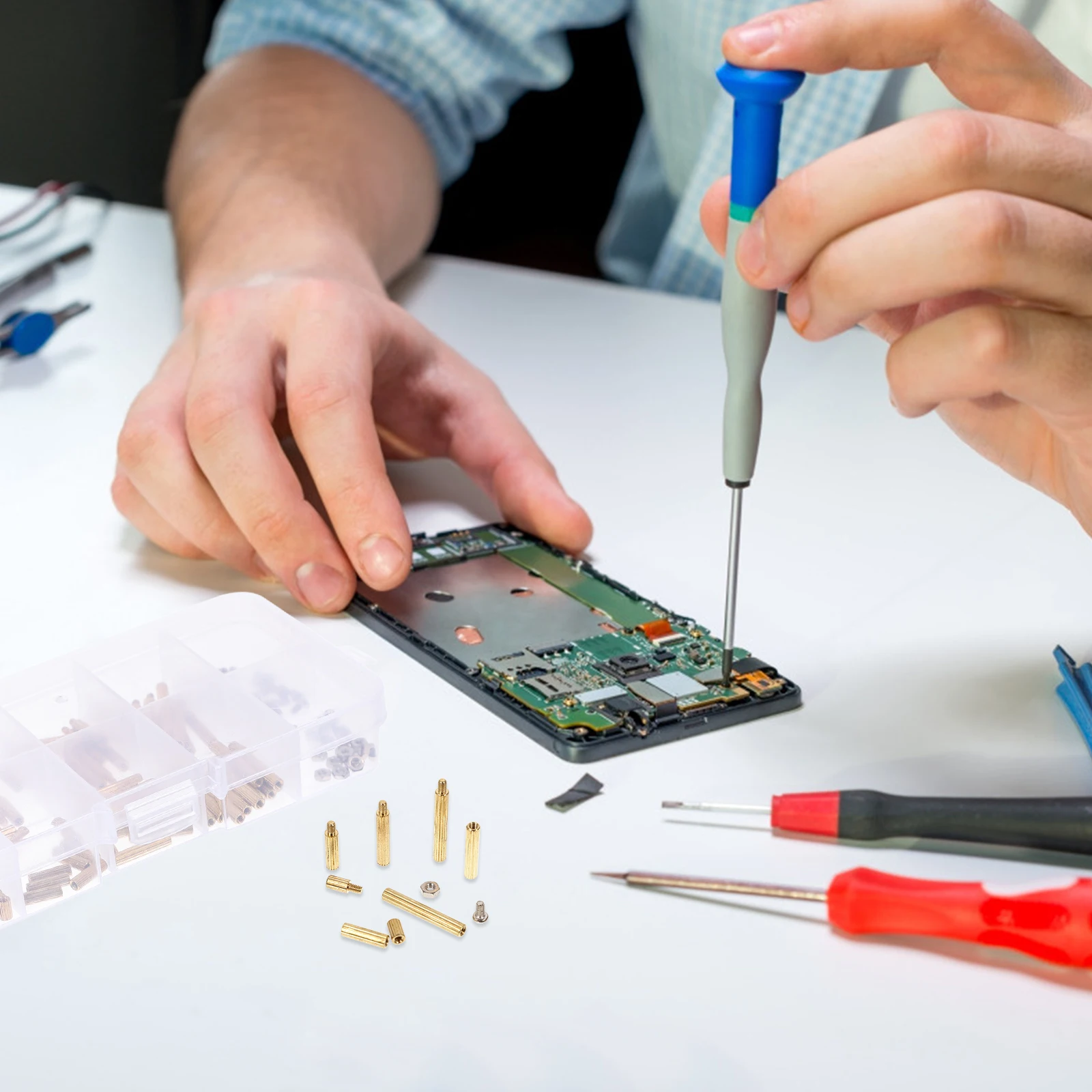 

120pcs Brass Standoffs Screws Threaded Pcb Motherboard Spacers Corrosion Resistant Hardware Kit For Computer