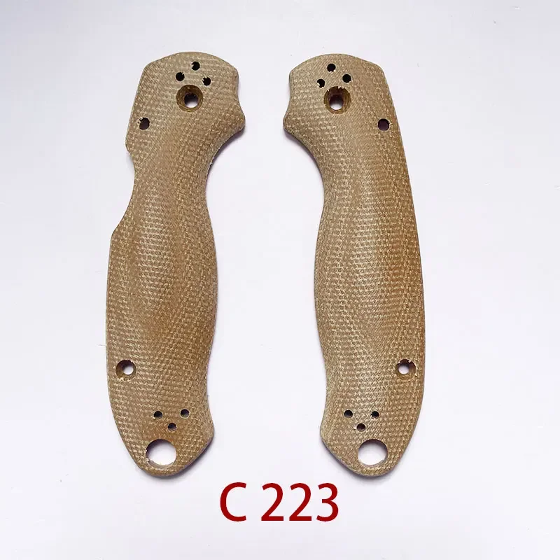 1pair Micarta Blade Handle Patch for Spyderco Paramilitary3 C223 Knife Folding Knife Patch Material DIY Accessories