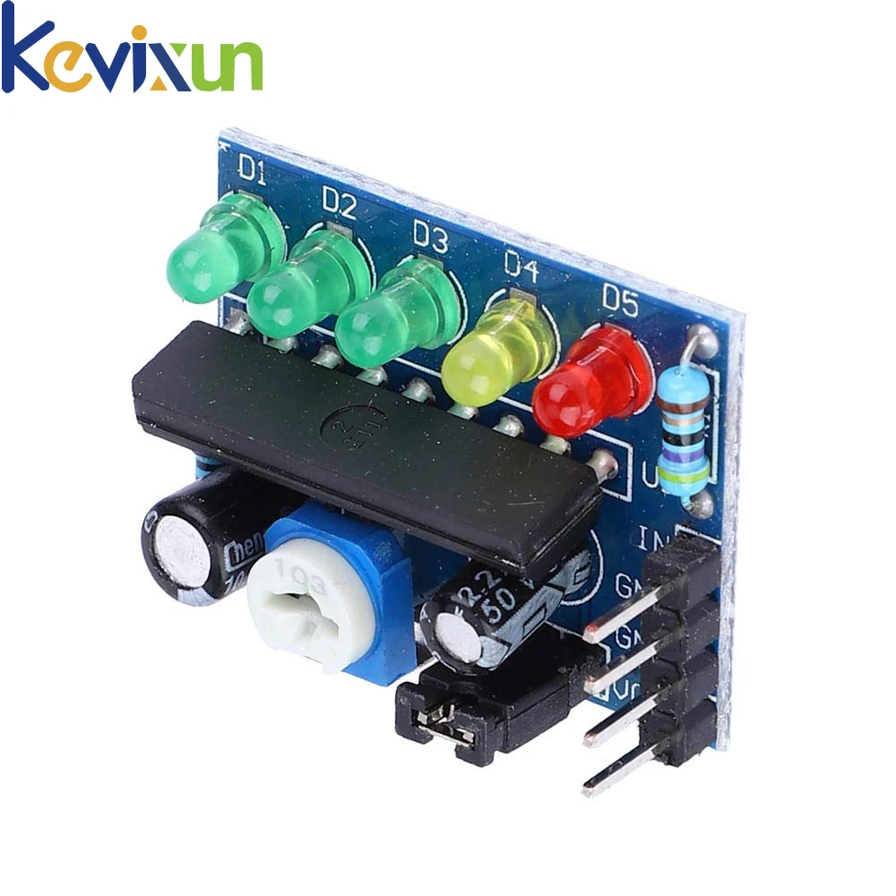 DC 3.5V-16V KA2284 güç ses voltaj seviyesi göstergesi pil kapasitesi göstergesi voltmetre hacmi VU metre için kırmızı yeşil LED