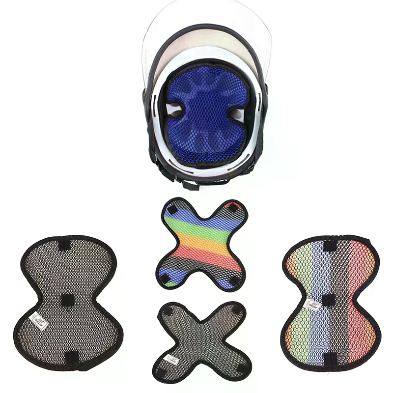 1PC Motorbikes Breathable Mesh Sweat Wicking Lining Helmet Insulation Pad Soft Non-slip Motorcycle Helmet Insert Liner Honeycomb
