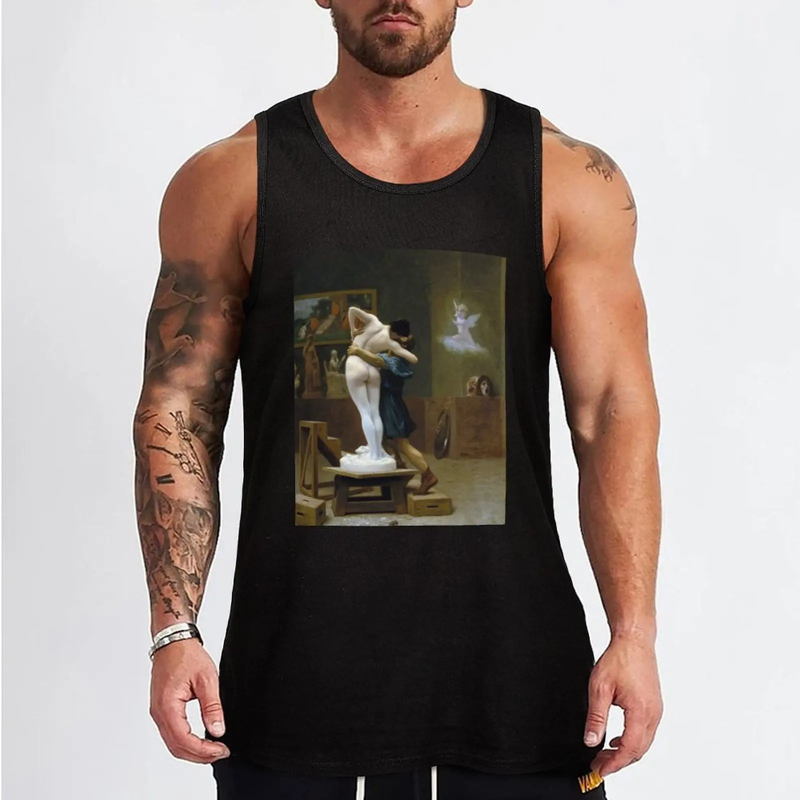 Jean-Leon Gerome - Pygmalion And Galatea Tank Top gym clothing men Top fitness clothing for men