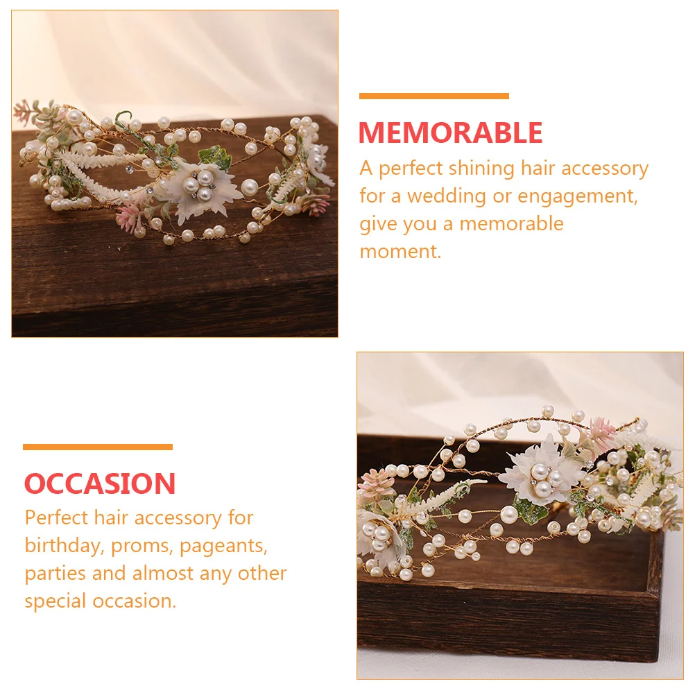

1pc Floral Hair Accessories Formal Headwear Girls Wedding Bride Party Decorative Headdress Bright Color Special Occasion Gift