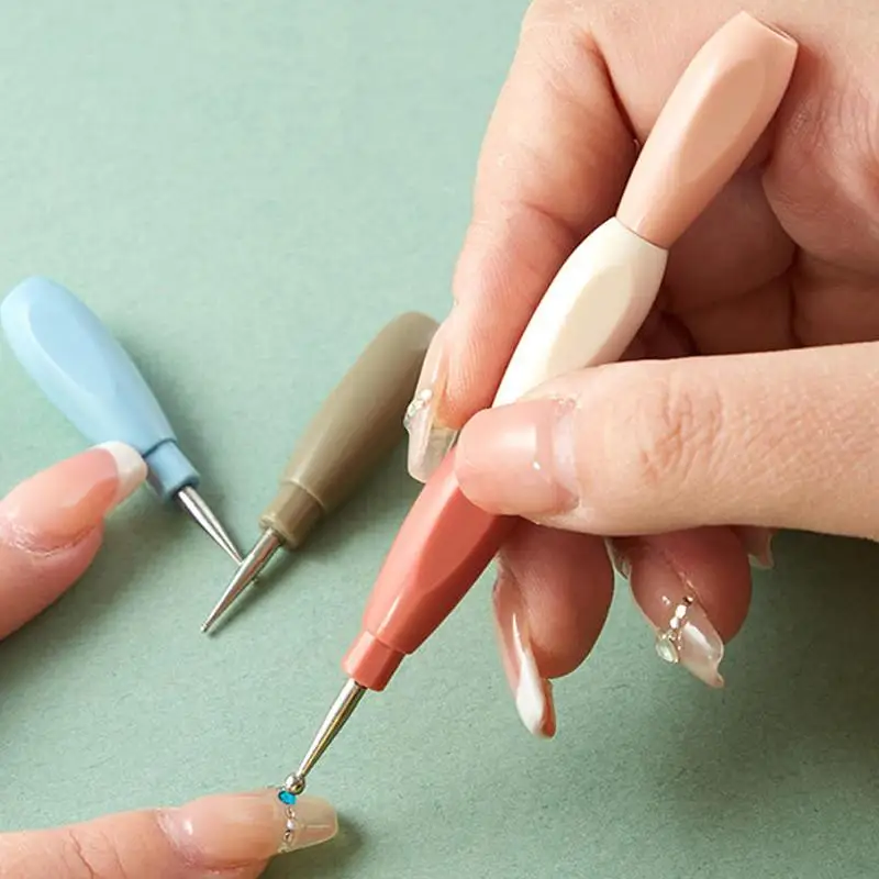 

1/5pcs Professional Spliceable Nail Art Dotting Pen Plastic Handle DIY Rhinestone Gem Picker Manicure Painting Tools