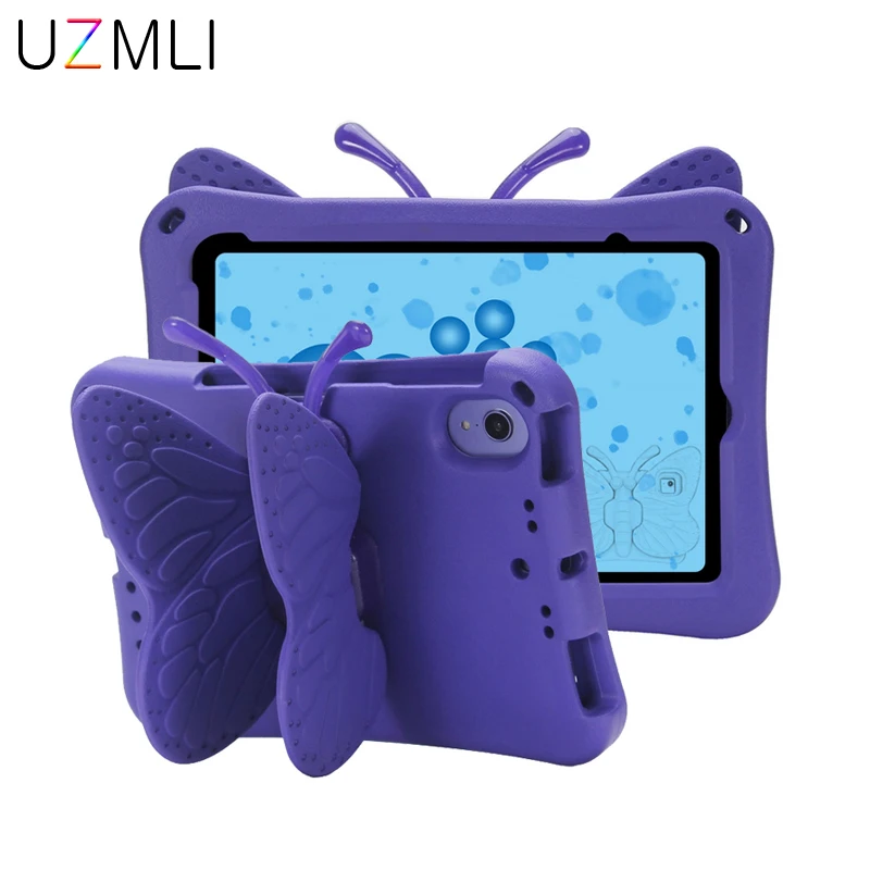 

Вращающийся на 360° противоударный детский безопасный чехол для iPad Mini 1, 2, 3, 4, 5, 7,9 дюйма, чехол для планшета с милой бабочкой из ЭВА