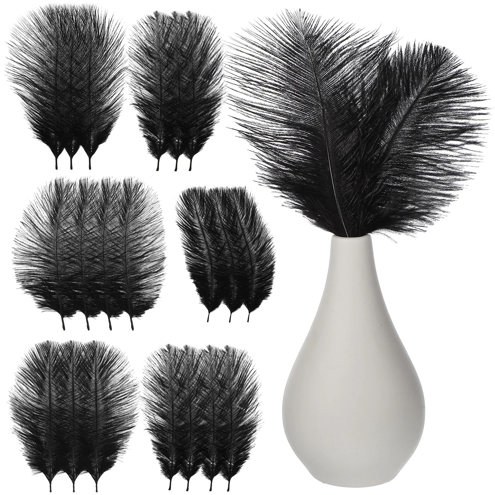 

Ostrich Decorations Black Large Plumes Centerpieces Tables Wedding Home Craft Accessories Party Vase Ornament