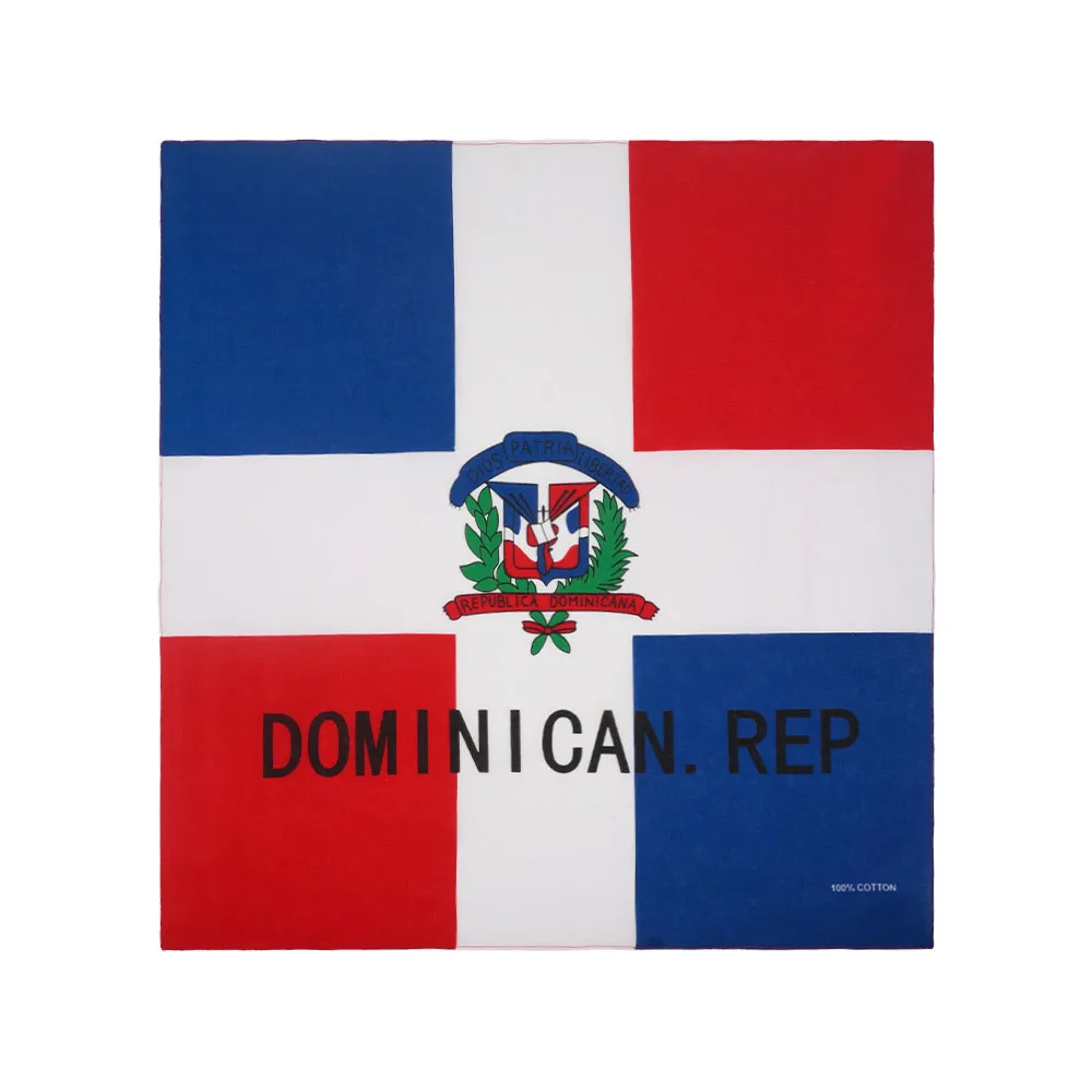 100% Katoen Bandana Jamaica Haiti Dominica Barbados St. Kitts Guyana Nationale Vlaggen Punk Sjaal Rijden Hoofdband Dansende Haarband