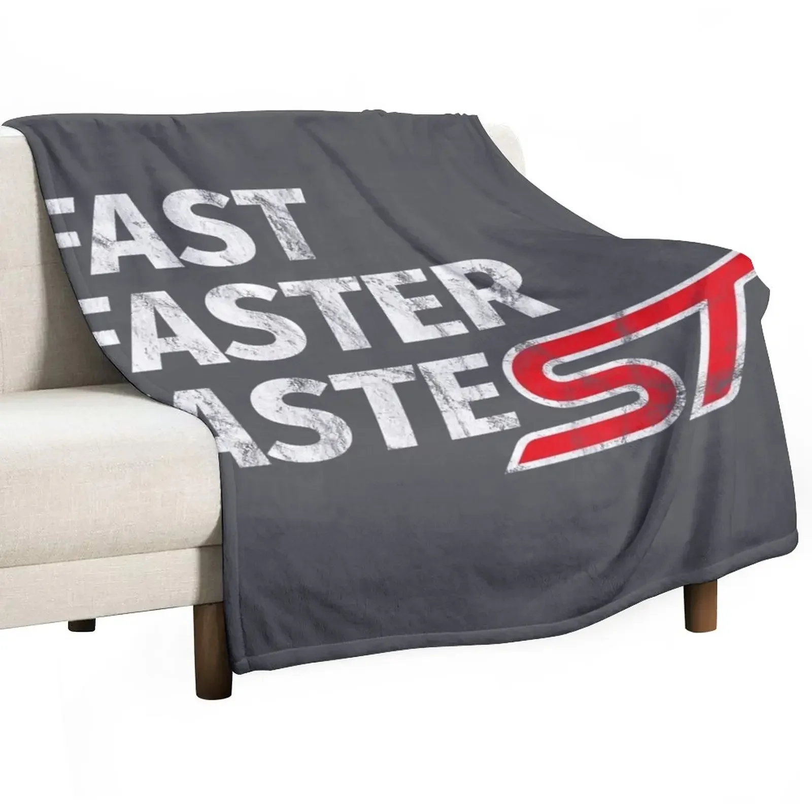 FAST, FASTER, FASTEST - ST - distressed version #4 Throw Blanket Luxury Designer Summer Beddings Blankets