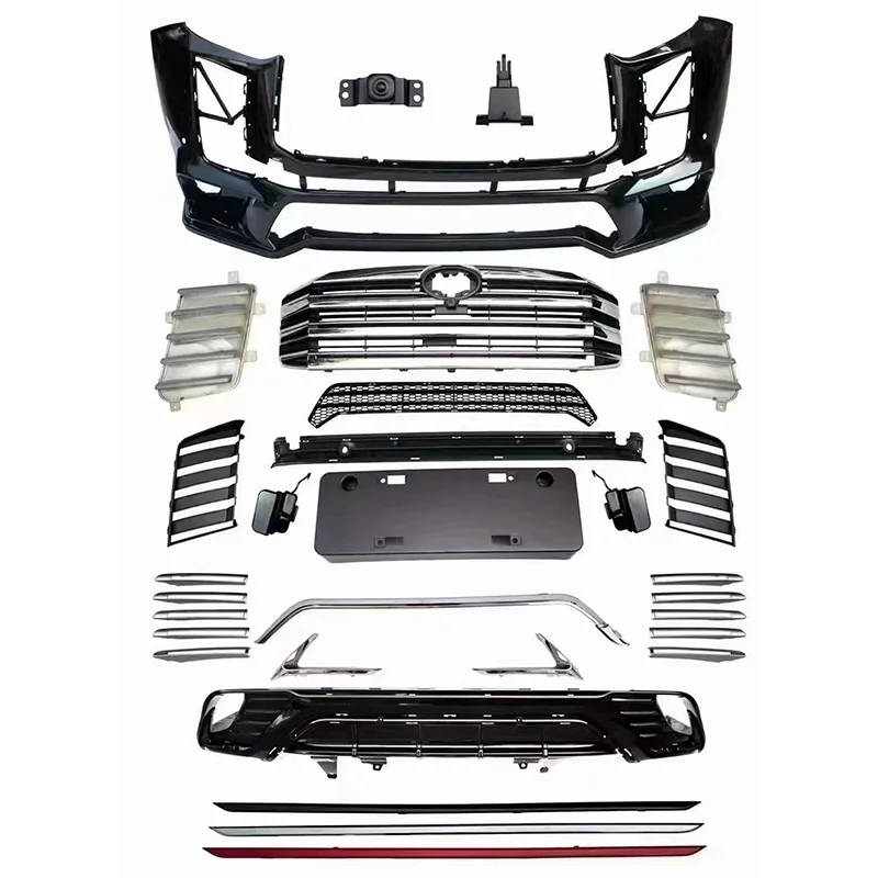 

Комплект кузова переднего бампера в сборе, решетка для Toyota Highlander Crown Kluger 22-24, модифицированный задний объем губы в стиле LC300