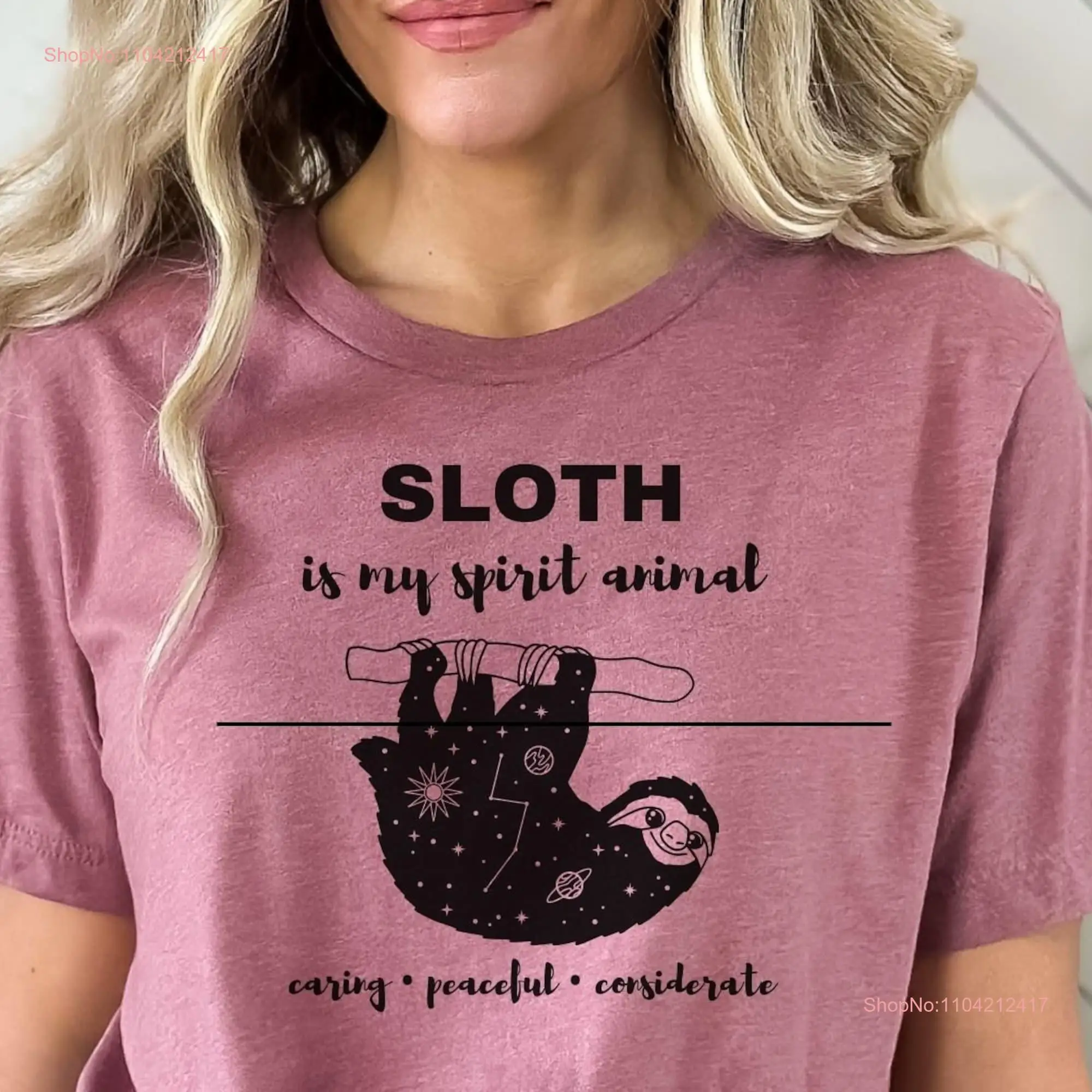 Sloth T Shirt Spirit Animal Symbolism Power Shaman long or short sleeves