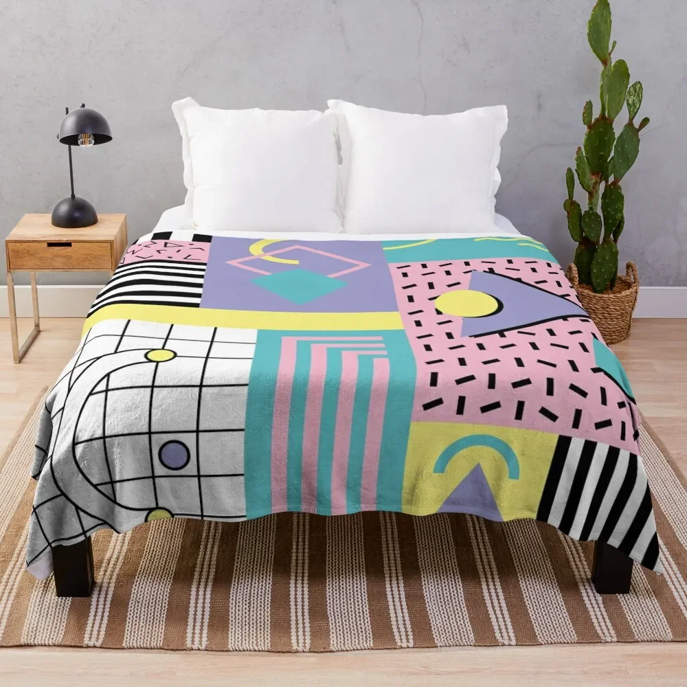 

Memphis Pattern 25 - Retro 90s / 80s Throw Blanket Summer Beddings christmas decoration Blankets