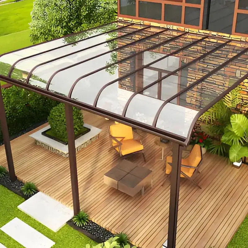 Premium Aluminum Frame Polycarbonate Patio Awning Waterproof Outdoor Balcony Deck Porch Garden Weather Resistant Custom