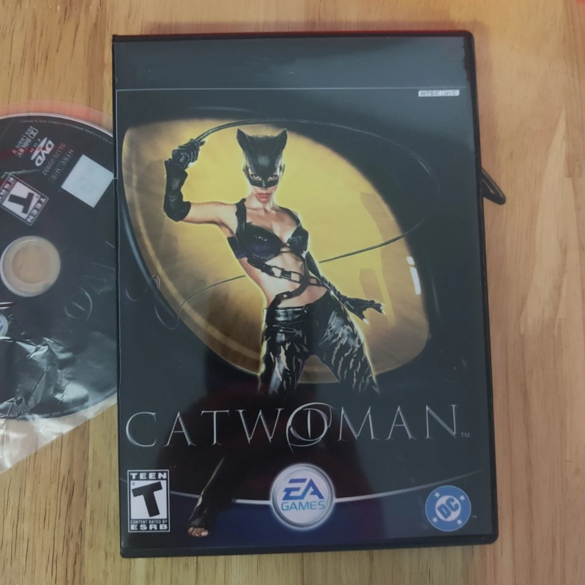 PS2 لعبة Catwoman نسخة CD أجزاء آلة ميجا سائق بصري شخص واحد ATC ألعاب القرص تأثيري فيديو القراءة المباشرة أقراص مضغوطة اللعب