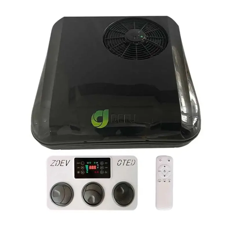 All In One Rooftop Vehicle Battery Electric Truck Spal Brushless Fan 12v Air Conditioner For Car Truck Motohome