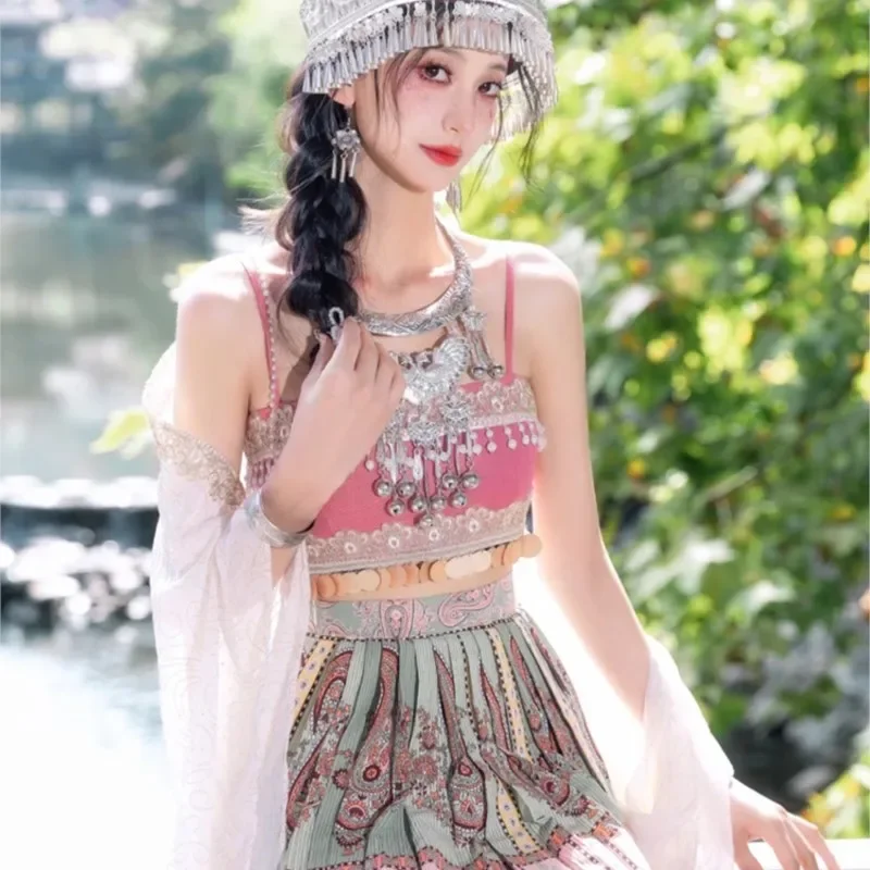 

Hanfu Women's New Hani Ethnic Xishuangbanna Dai Clothing Exotic Ancient Style Miao