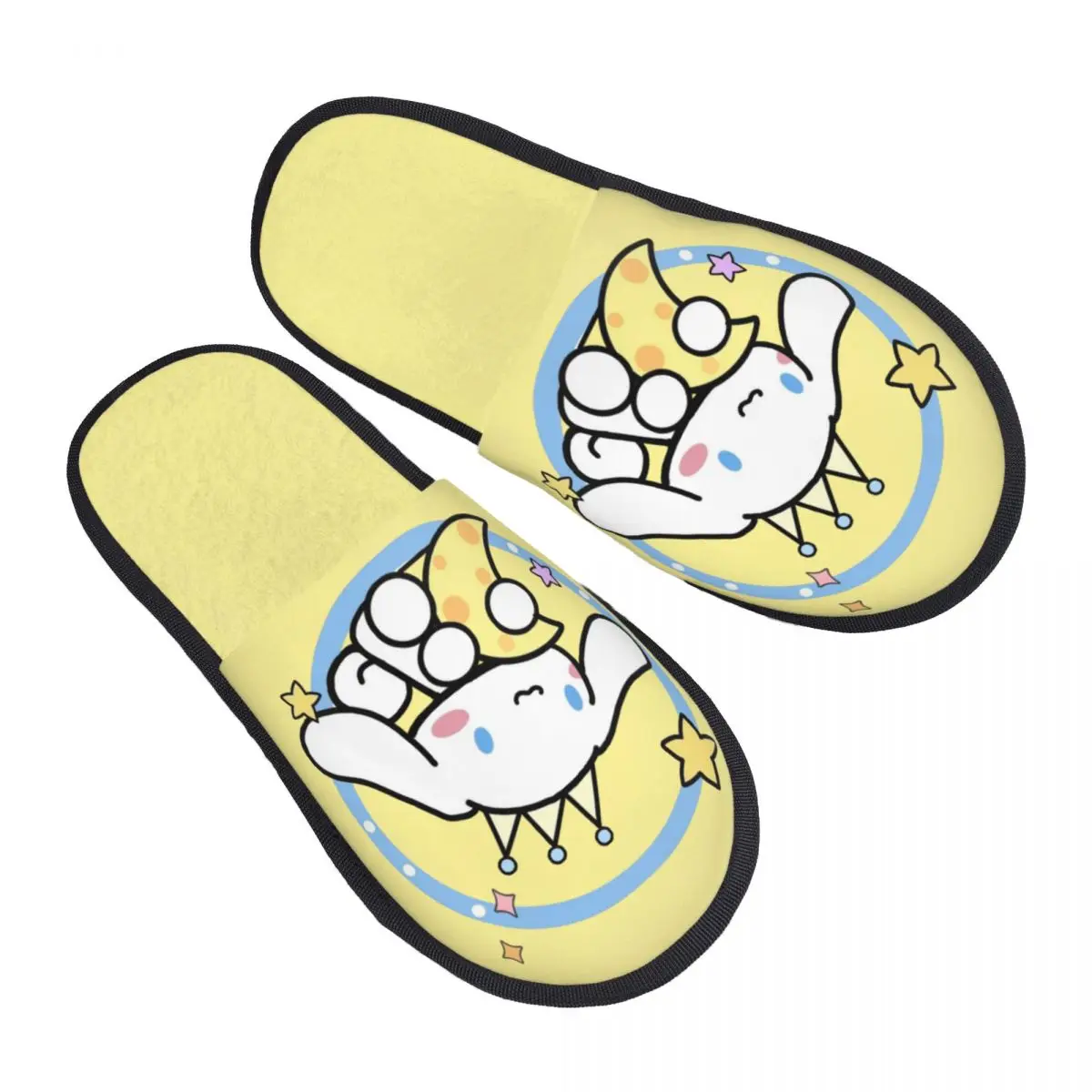 

Женские тапочки Cinnamoroll Moon House с индивидуальным принтом, мягкие теплые пушистые тапочки из пены с эффектом памяти, домашняя уличная обувь