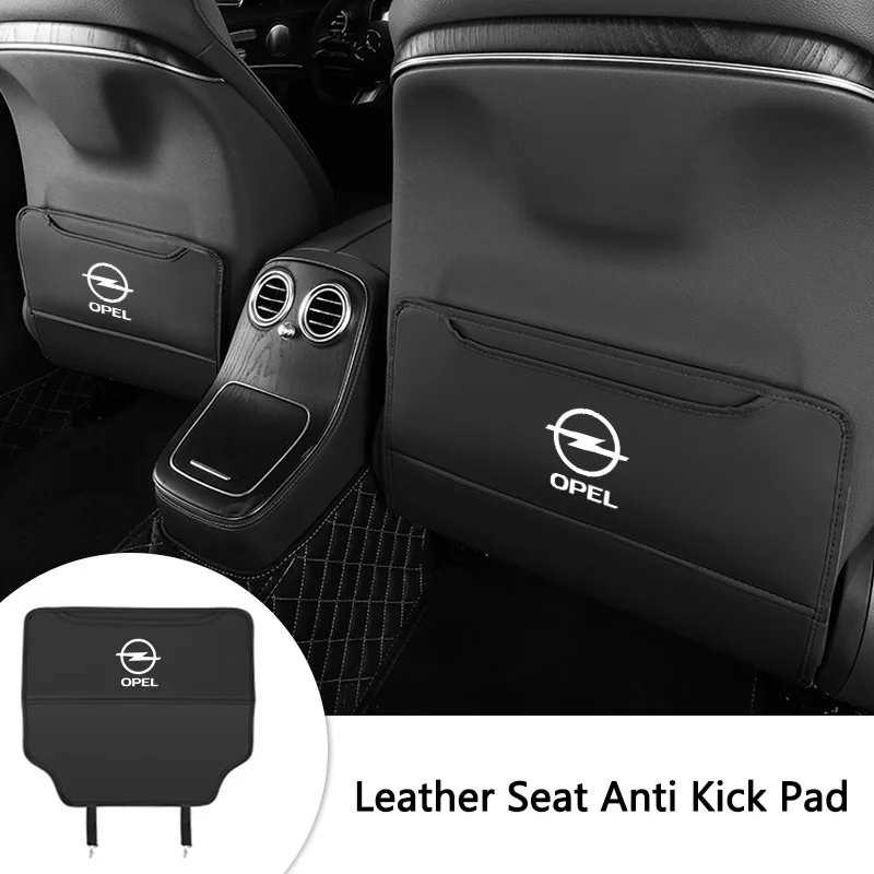 Autositz-Rückenschutz aus Leder für Opel Astra G H J K F Corsa D Zafira B Insignia Mokka Regal Auto-Zubehör