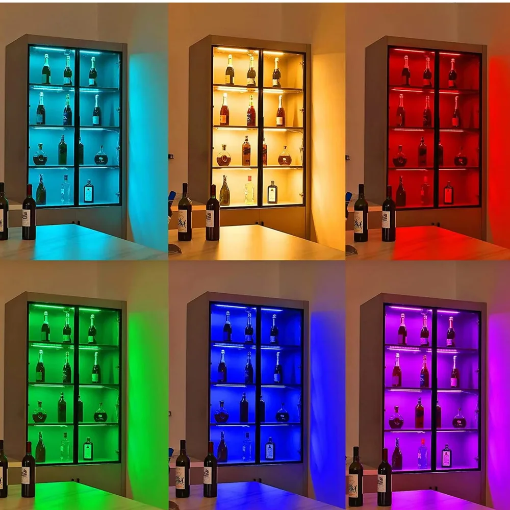 Tuya Wifi DC12V RGB LED مستدير ضوء تحت الكابين تغيير لون يعتم لخزانة المطبخ الرف التحكم الصوتي جوجل اليكسا صدى